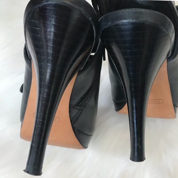 Coach Heels Open Toe Booties, 6.5 - Picture 3 of 8